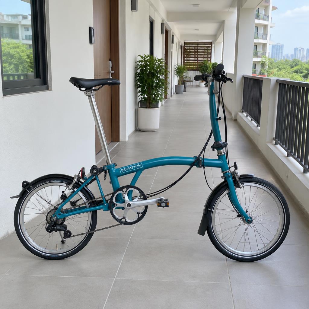 Sepeda lipat 6-speed